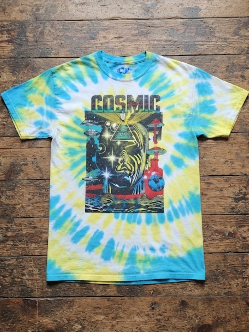 Cosmic Liquid Blue Tie-Dye T-Shirt